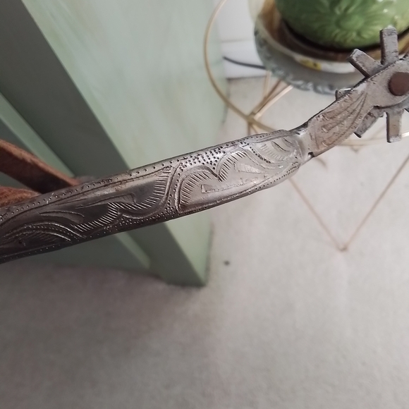 Vintage Silver and Brown Men's Spurs, 2 Pair - Picture 9 of 13